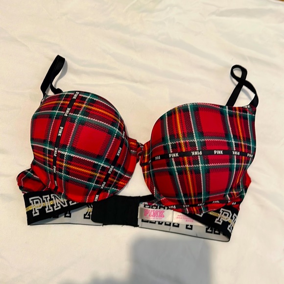 Victoria Secret Pink bra buffalo plaid - Picture 1 of 5